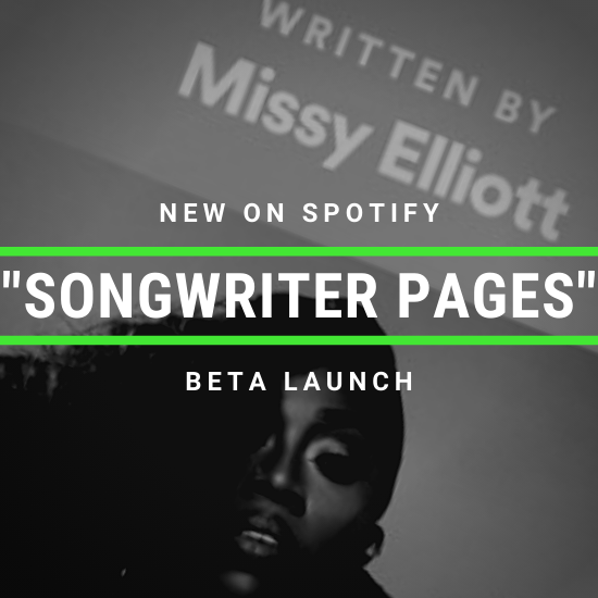 New On Spotify: “Songwriter Pages” Beta Launch